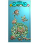 牡丹花蝴蝶挂件蝶恋花玉雕精雕图
