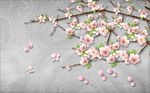 3D桃花背景墙