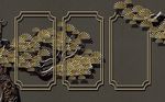 简约创意金松背景墙