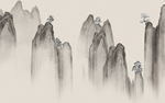 中国风水墨山水桂林图