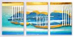 现代抽象清爽蓝色装饰画