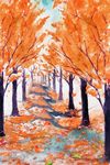 唯美手绘油画风景装饰画