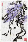 中国风水墨淡彩植物装饰画