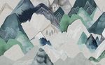 现代简约风景山峰背景墙