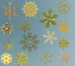 金色雪花花纹