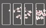 大气几何立体梅花背景墙
