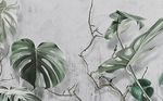 现代简约植物叶子背景墙