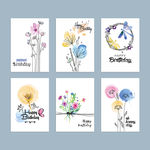 手绘鲜花现代简约客厅装饰画