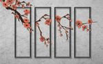简约创意梅花背景墙