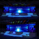 高端晚宴舞台舞美T台3D效果图