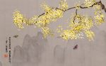 手绘工笔花鸟背景墙