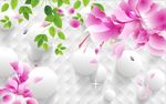 3D梦幻花朵图