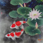 睡莲锦鲤