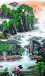 玄关 国画山水