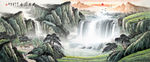 左右逢源山水画