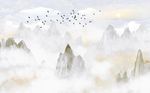 大理石纹山水背景墙