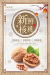 美食营养核桃海报