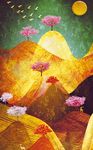 抽象水墨山水装饰画