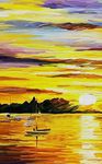 现代夕阳风景装饰画