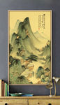 国画山水玄关背景