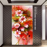 彩色荷花