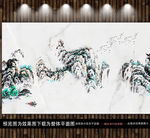 背景大理石山水