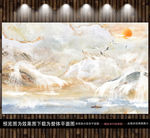 大理石纹山水背景
