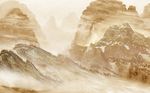 大理石纹山水背景墙