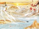 大理石顺风顺水电视客厅背景墙