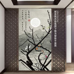 中式花鸟山水
