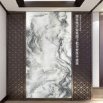 石纹壁画黑白山水