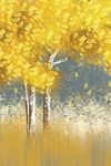 手绘淡彩风景现代创意装饰画