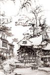 水墨乡村山水装饰画