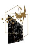 文艺抽象鹤图案装饰画