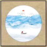 禅意水墨山水画