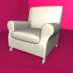 扶手椅模型 C4D模型 3D