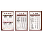 价目表