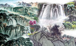 电视背景墙国画山水