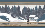 现代立体花纹背景墙