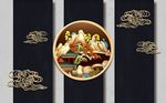 金属浮雕祥云铁艺装饰背景墙
