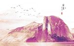 中式山水背景墙