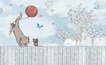 卡通彩绘手绘背景墙