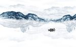 新中式水墨山水背景墙