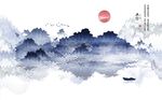 中式水墨山水背景墙