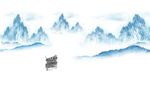 中式水墨山水背景墙