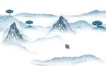 中式水墨山水背景墙