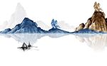 中式水墨山水背景墙