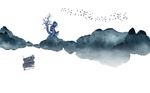 中式水墨山水背景墙