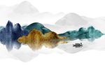 中式水墨山水背景墙