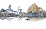 中式水墨山水背景墙